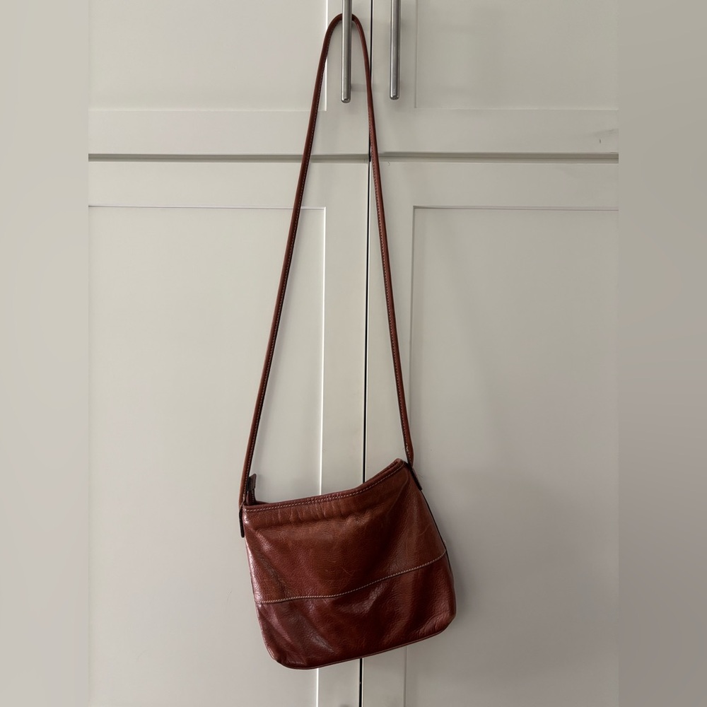 Margot Leather Crossbody in Brandy
